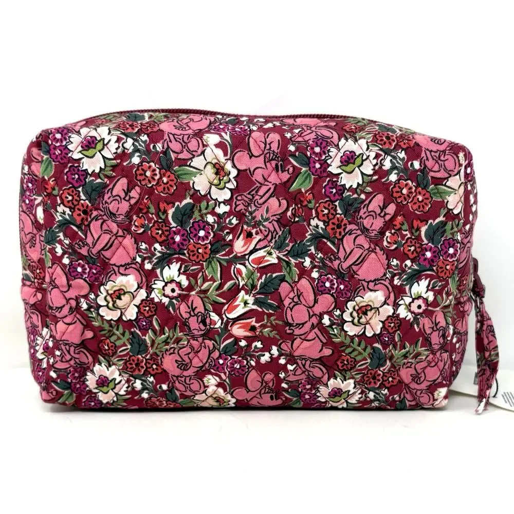 Vera Bradley Minnie Mouse Daisy Duck Makeup Essential Cosmetic Bag Hidden Hearts